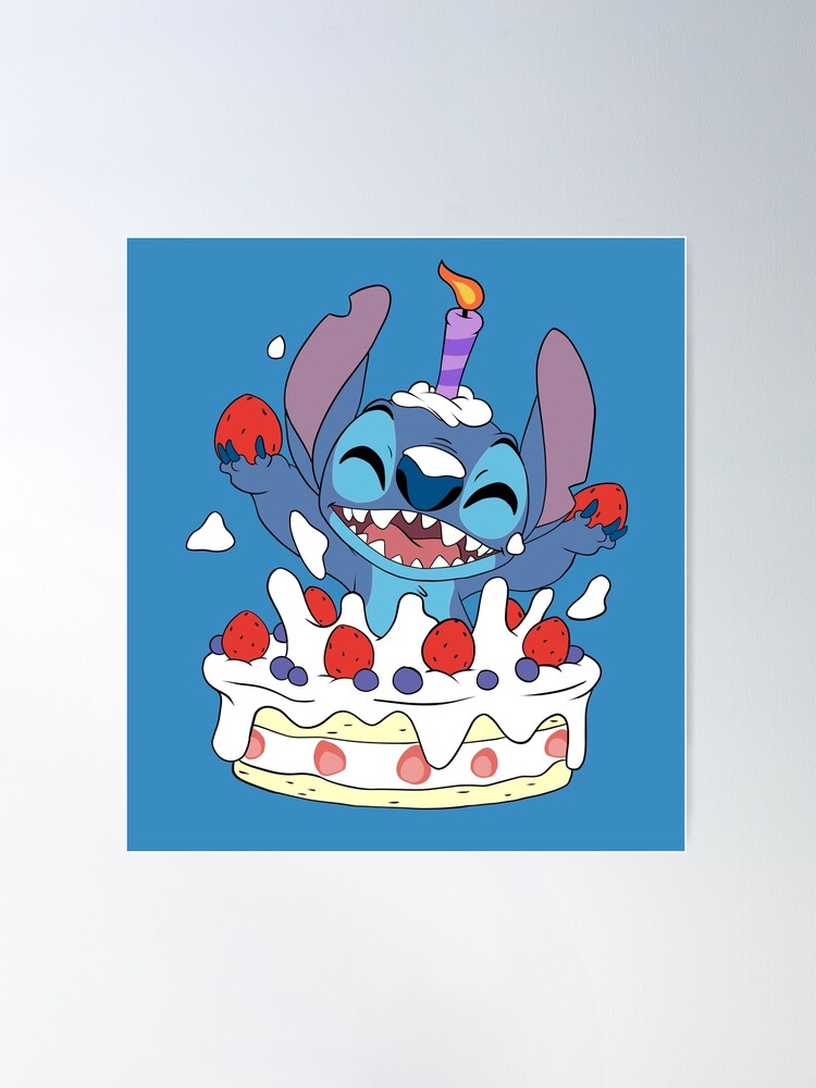 Coty Manía  Poster De Cumpleaños Felicidades - Stitch