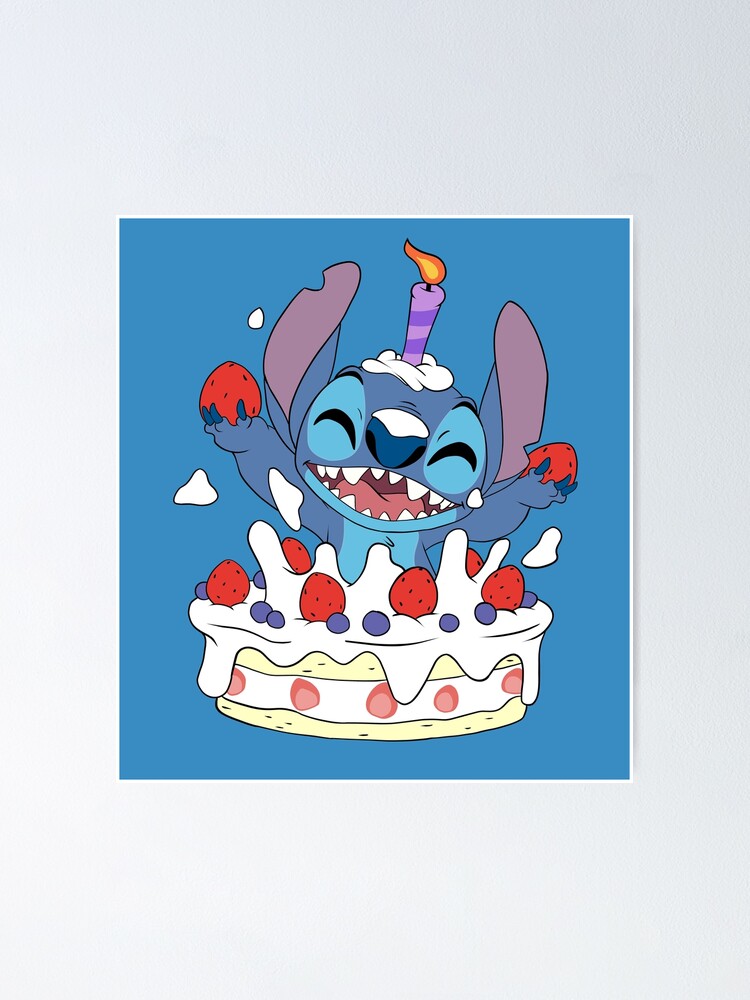 Make a stitch birthday poster on Craiyon