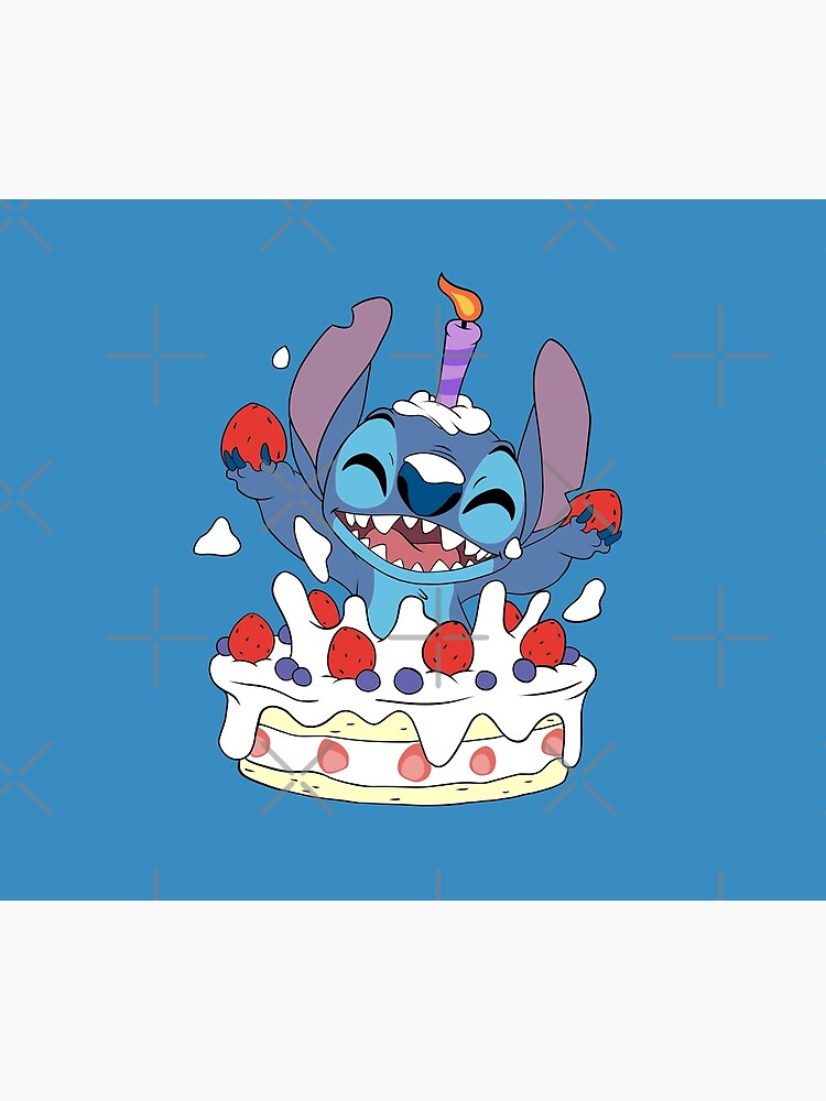 Happy Birthday Stitch  Tapestry for Sale by FalChi