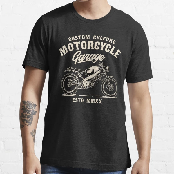 Motorcycle Garage Custom Culture Essential T-Shirt for Sale by Vector  Scout