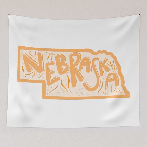 Item preview, Nebraska Outline with State Flower designed and sold by gsaholt3.