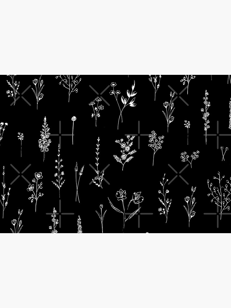 Black wildflowers Pattern by anisg