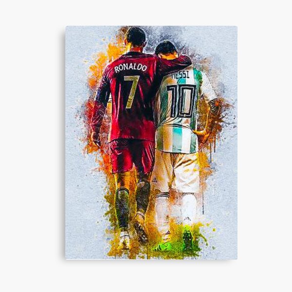 Messi et Ronaldo Impression sur toile