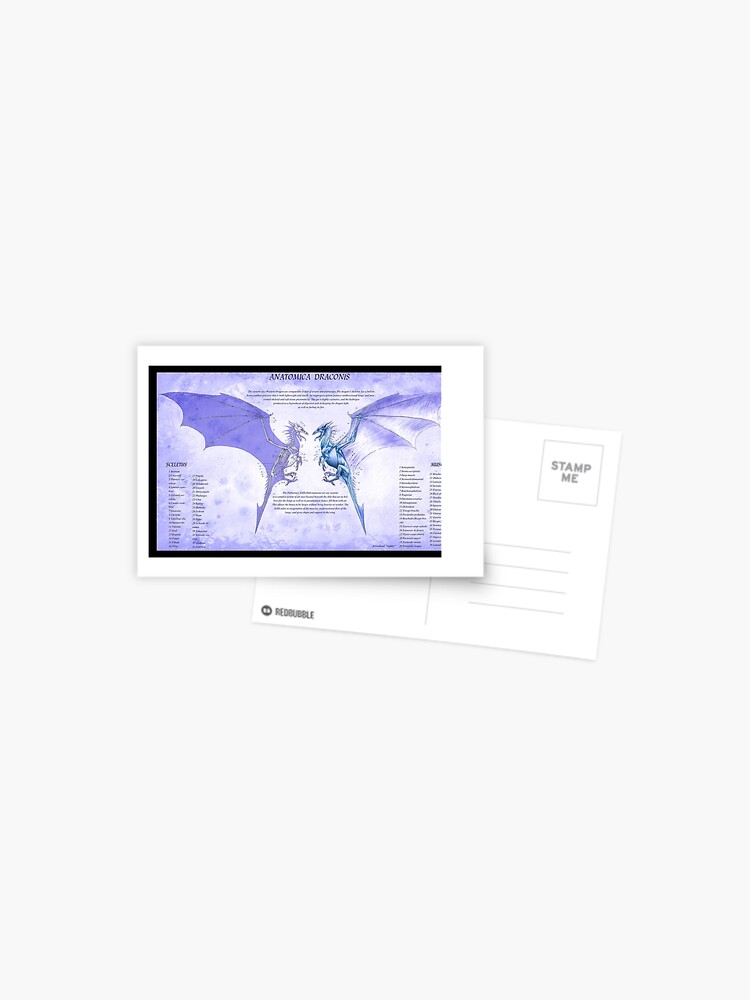 Imagen 1 de 2, Postal con la obra Anatomía de Dragón, diseñada y vendida por FotoLibreStudio.