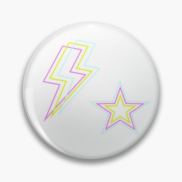 Item preview, neon star + lightning bolt  designed and sold by itsokaymk.