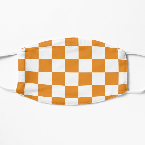 Orange White Checkerboard Mask