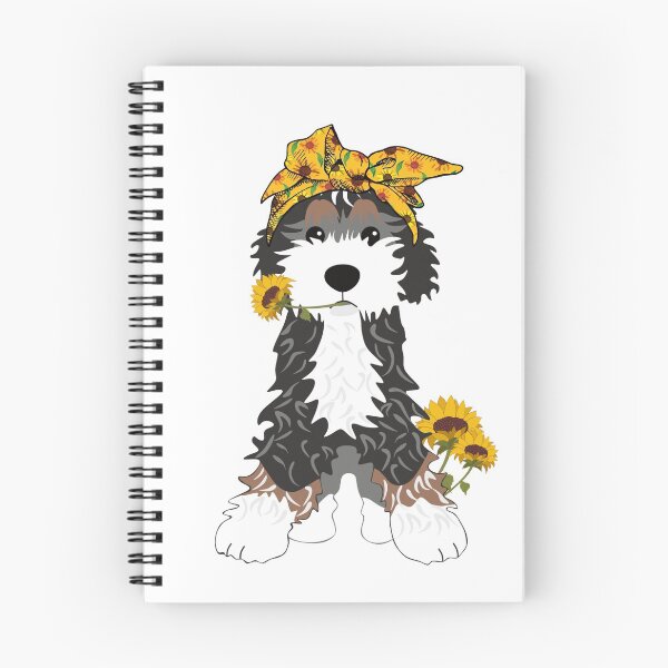 Item preview, Bernedoodle Dog With Sunflowers designed and sold by monicacarr.