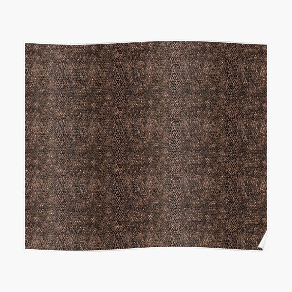 Brown Snake Skin Pattern Design Poster