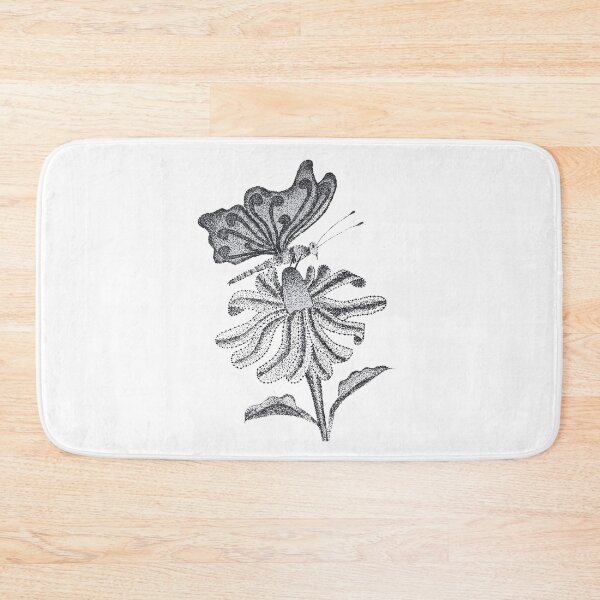 Item preview, Pointilism Flower & Butterfly designed and sold by Artistic Sunflower.