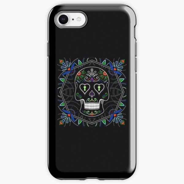 Mexican Calavera Skull Mandala - Day of the Dead iPhone Tough Case