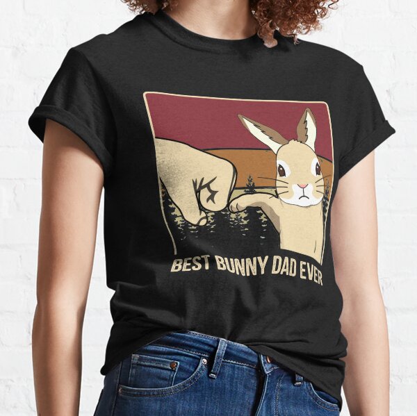 Vintage Best Bunny Dad Ever Fathers Day Gift Classic T-Shirt