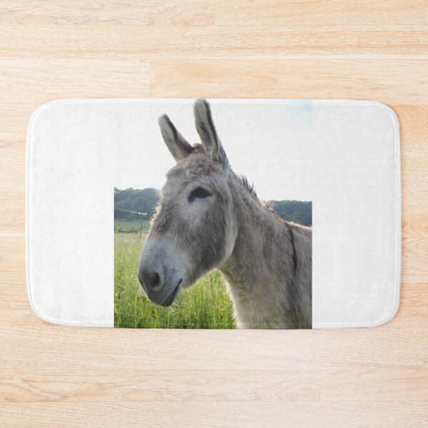 Item preview, Adorable grey donkeys in the high grass meadow	 designed and sold by EstelleRossetti.