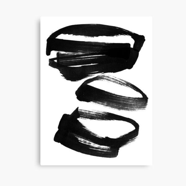 Item preview, Ink Shapes Black and White Abstract Ink Painting designed and sold by Janine Aykens.
