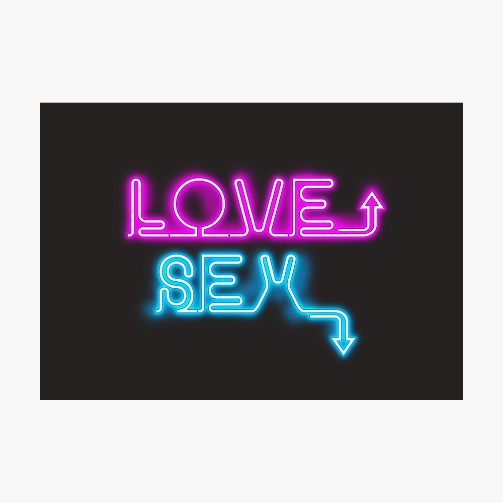 Neon lights words Love and Sex 