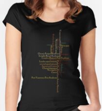 Typography Tee 4 Women's Fitted Scoop T-Shirt