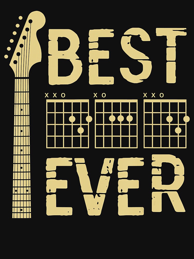 Discover guitarist father best dad ever d a d chord gift guitar t-shirt classic t-shirt