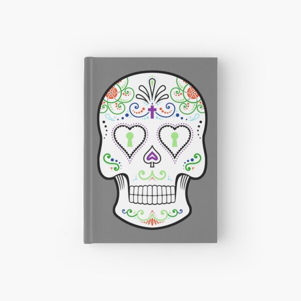 Mexican Calavera Skull White - Day of the Dead Hardcover Journal