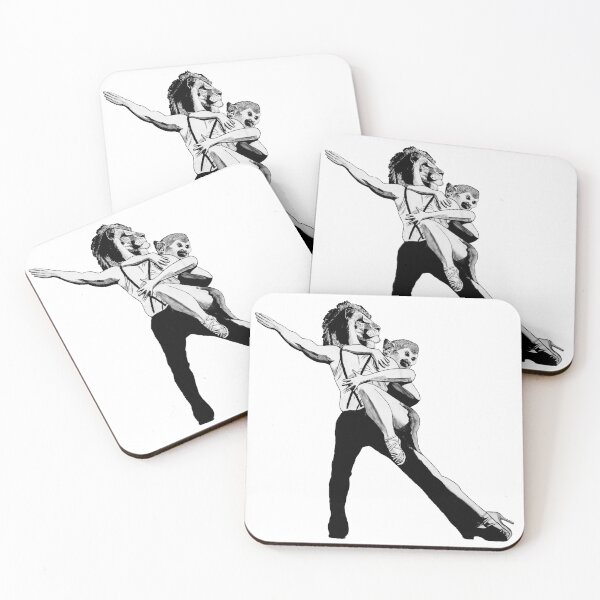 Item preview, Lion and Squirrel Monkey Dancing Tango designed and sold by Emma Rubens.