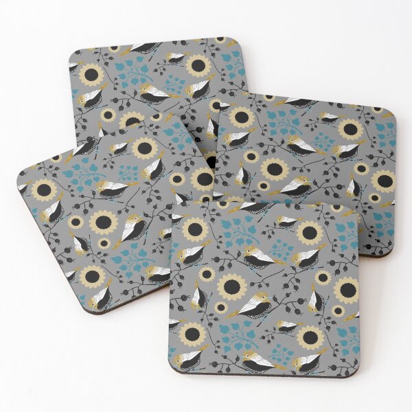 Item preview, Gold & Black Chickadee Berry Floral  designed and sold by StudioPosies.