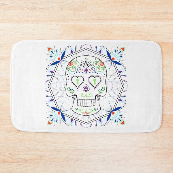 Item preview, Mexican Calavera Skull Mandala White Background  designed and sold by SheeArtworks.