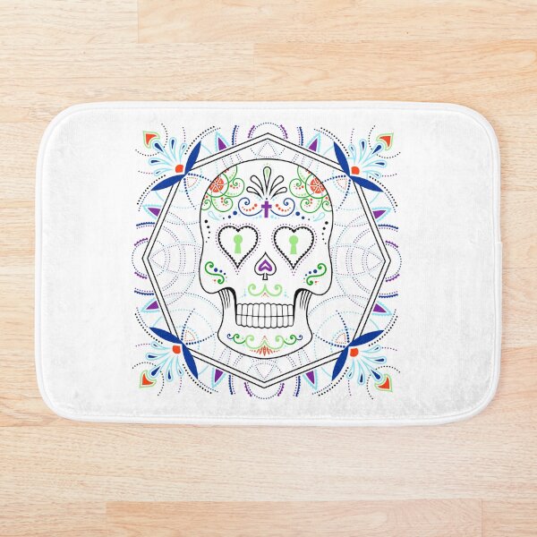 Item preview, Mexican Calavera Skull Mandala White Background  designed and sold by SheeArtworks.