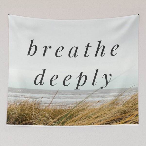 Item preview, Breathe Deeply Mask designed and sold by SolSel ⭐⭐⭐⭐⭐.