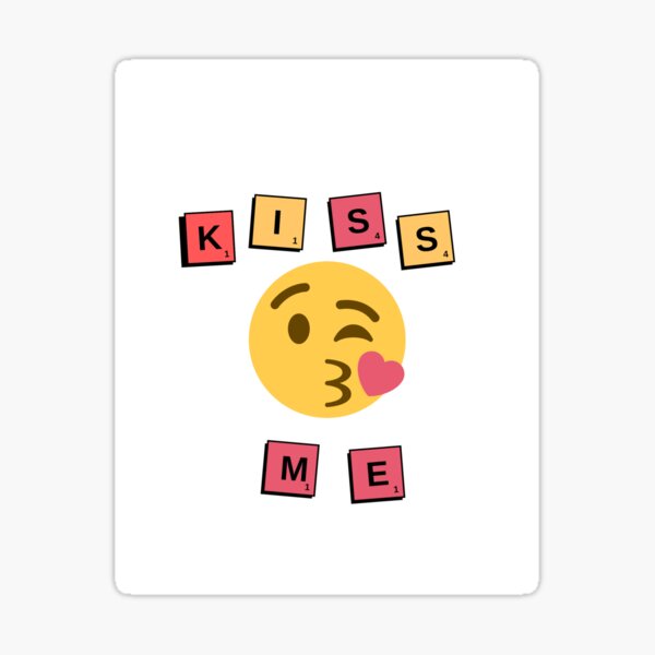 Kiss Smiley Stickers Redbubble