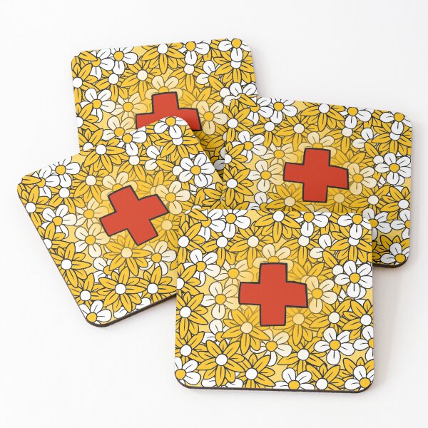Item preview, medic cross and yellow flowers designed and sold by JJadx.