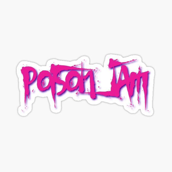 Vista previa del artículo con la obra «Poison Jam Type Logo», diseñado y vendido por FlawdaMane.