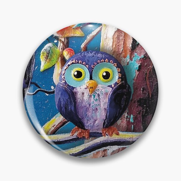 Item preview, Cute cartoon owl in mystical forest designed and sold by AndrewAlanArt.