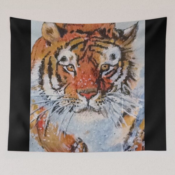 Item preview, Tiger oil painting picture designed and sold by Julieford.