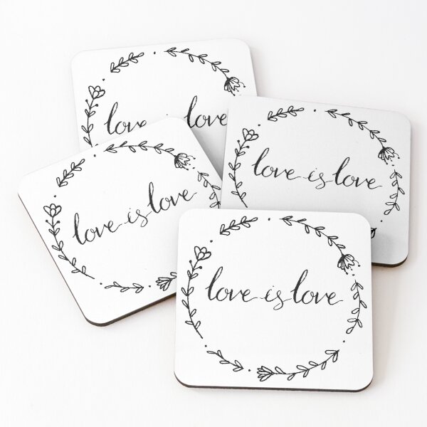 Item preview, Love is Love, floral LGBT pride designed and sold by hannahrosesmith.
