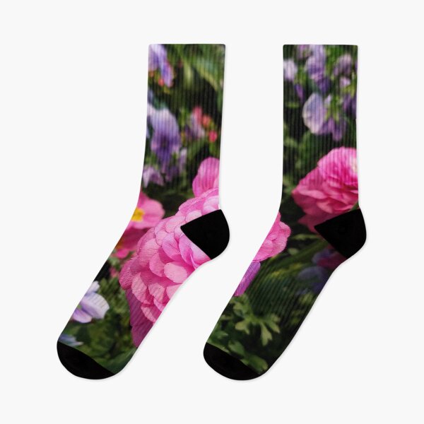Item preview, SPRING Rosy Ranunculus and Primrose with violet Violas designed and sold by rvjames.