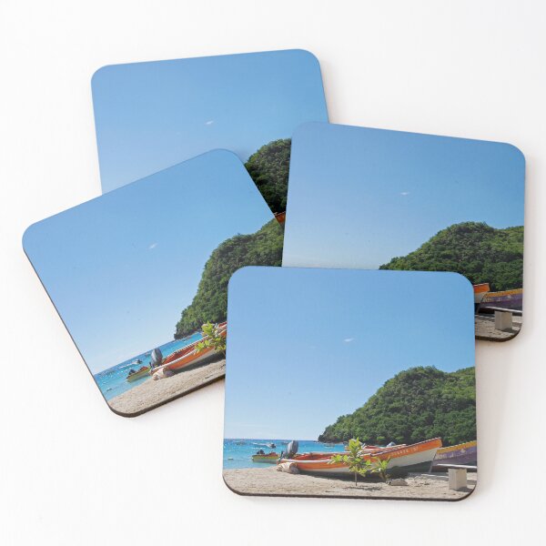 Item preview, Fishermen Boats on the Beach of Anse d'Arlet - Martinique, F.W.I. designed and sold by Olivia Son.