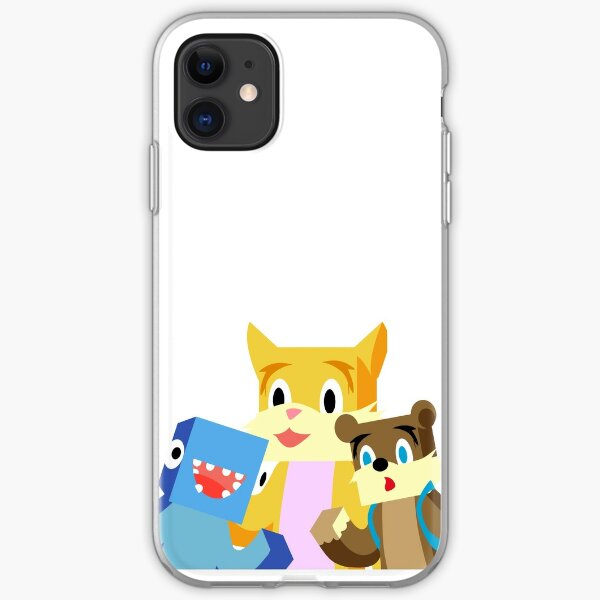 Stampy Cat Iphone Cases Covers Redbubble - roblox karina and ronald adopt me roblox flee the facility run
