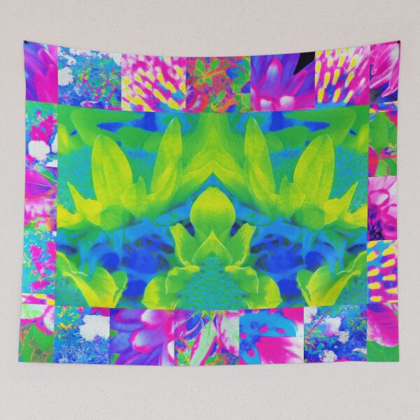 Item preview, Abstract Patchwork Sunflower Garden Collage  designed and sold by myrubiogarden.