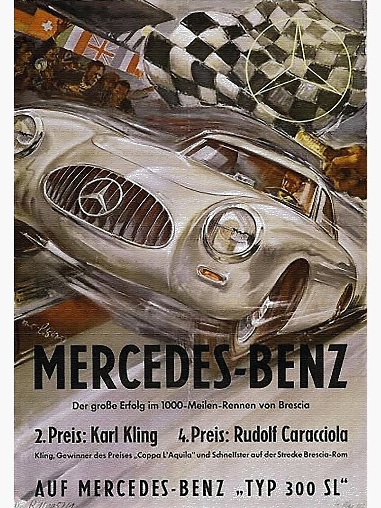 Fabulous Fifties Mercedes Typ 300sl Greeting Card By Edsimoneit Redbubble