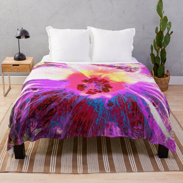 Item preview, Psychedelic Trippy Rainbow Colors Hibiscus Flower designed and sold by myrubiogarden.