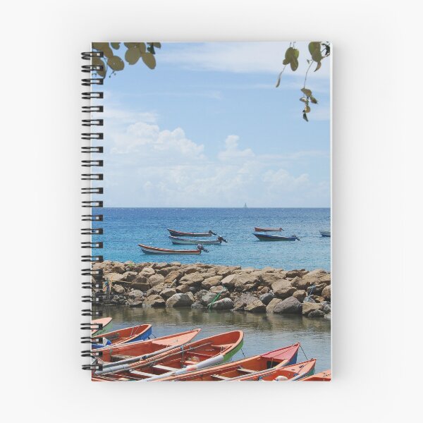 Item preview, Fishermen Boats & Sea Wall - Martinique, F.W.I. designed and sold by Olivia Son.