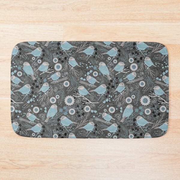 Item preview, Grey&  Blue Chickadee Floral designed and sold by StudioPosies.
