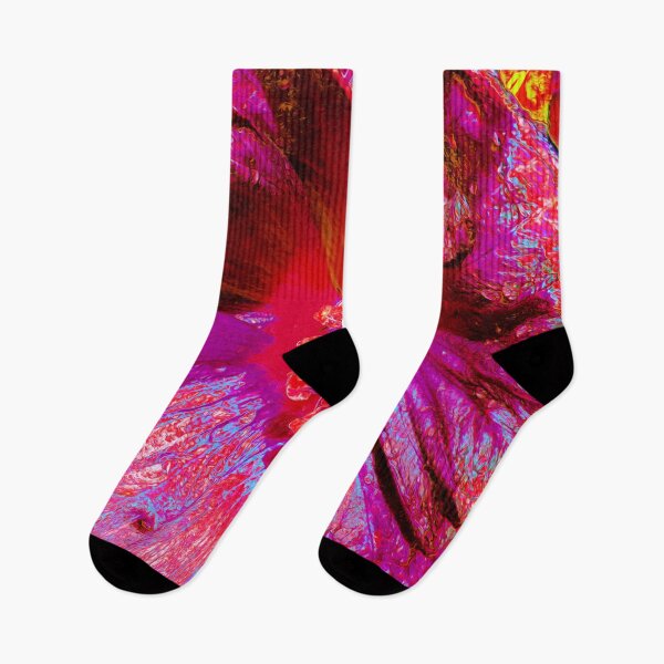 Item preview, Psychedelic Trippy Retro Red Hibiscus Flower designed and sold by myrubiogarden.