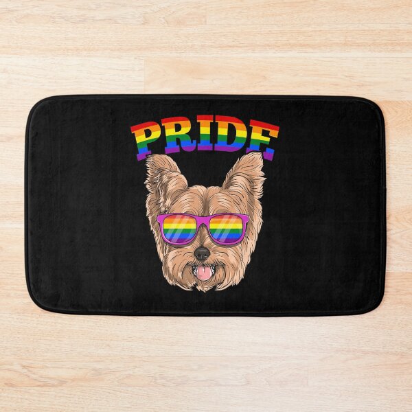 Item preview, Gay Pride Yorkshire Terrier Dog Yorkie With LGBT Rainbow Sunglasses designed and sold by fatamyfan1.