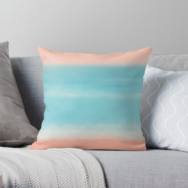 Sunrise on the beach Throw Pillow