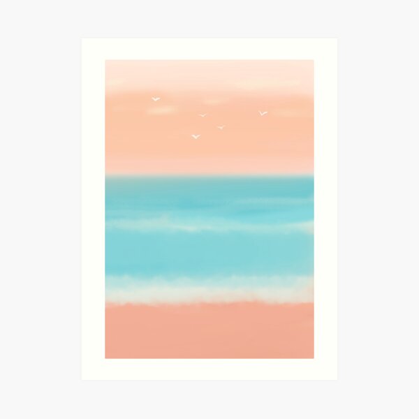 Sunrise on the beach Art Print