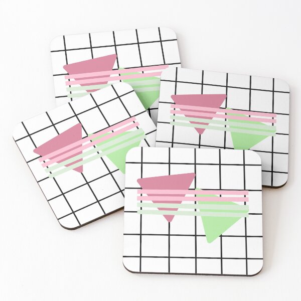 Artikelvorschau, Wassermelone abstrakt Memphis Style Design - Pink und Grün entworfen und verkauft von alainakozyart.