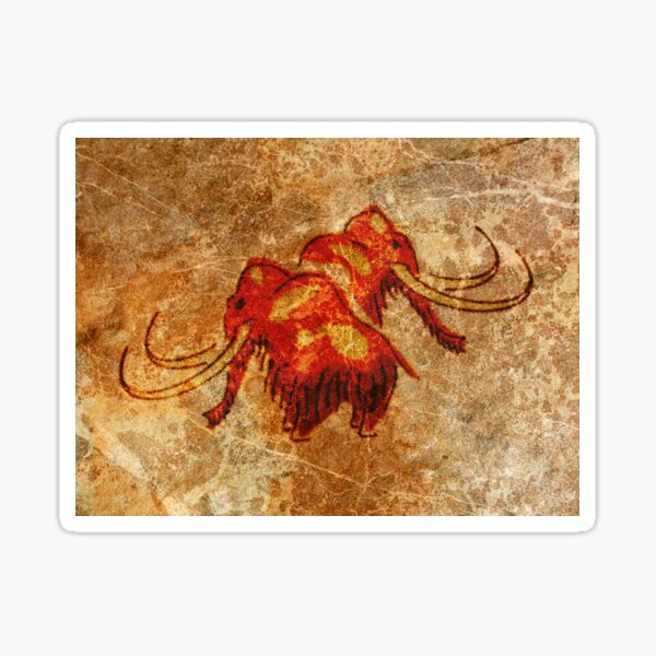 Mammoths Cave Painting Sticker