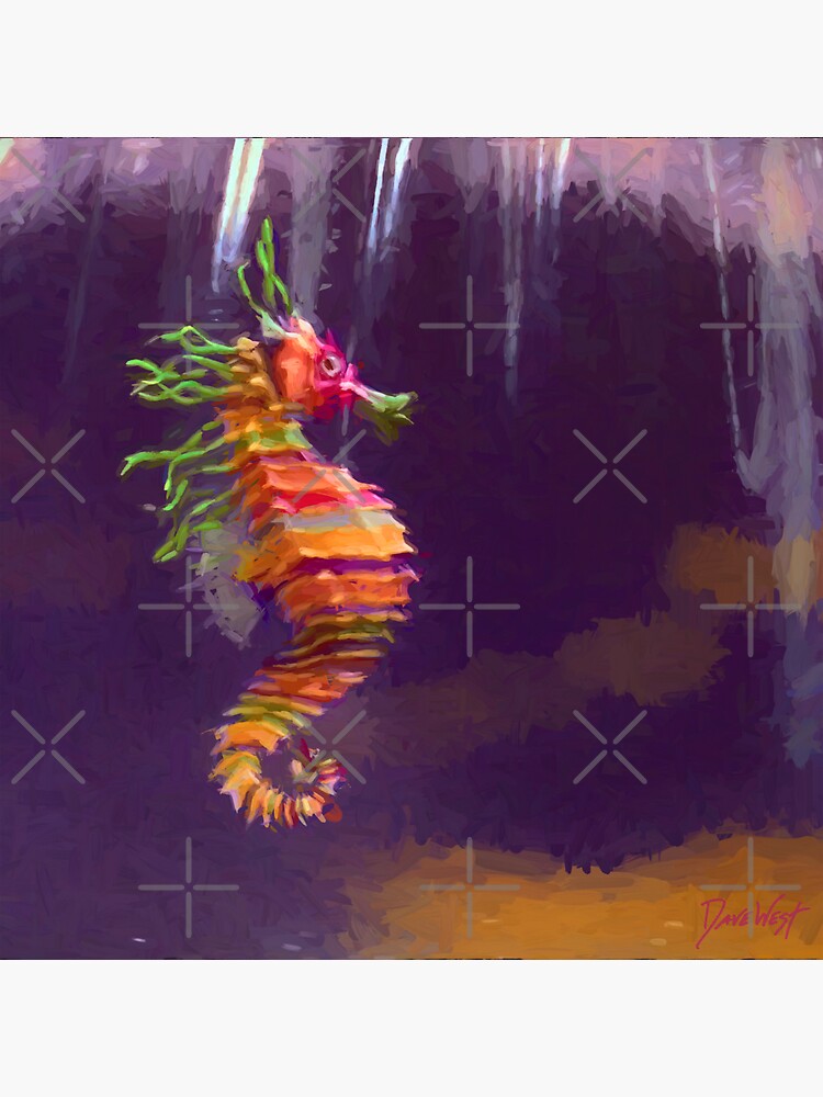 "Crayon Ponyfish Painting" Sticker for Sale by DesignDLW Redbubble