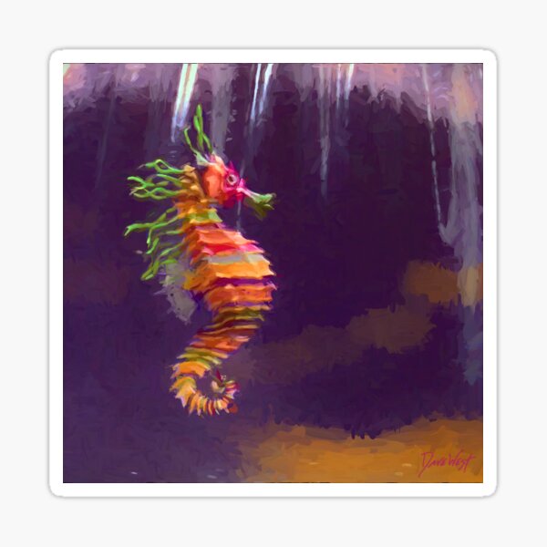 Crayon Ponyfish Painting Sticker
