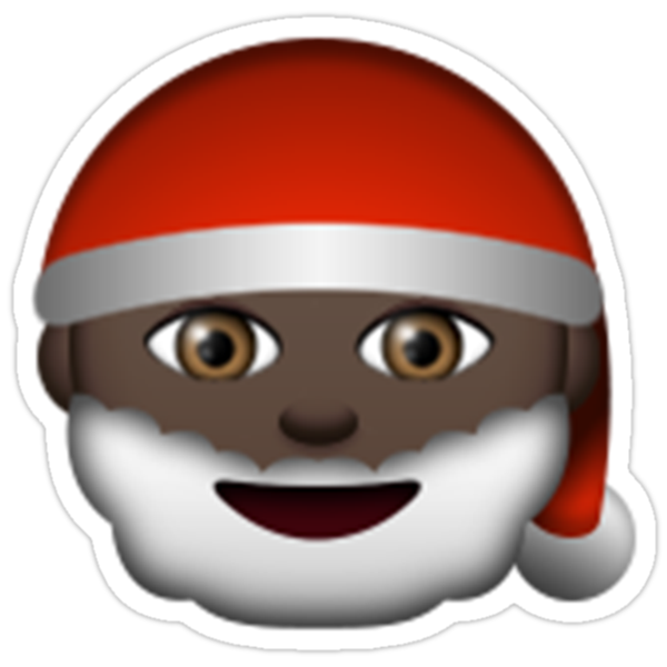"Emoji Santa Black" Stickers by emoji-xmas | Redbubble