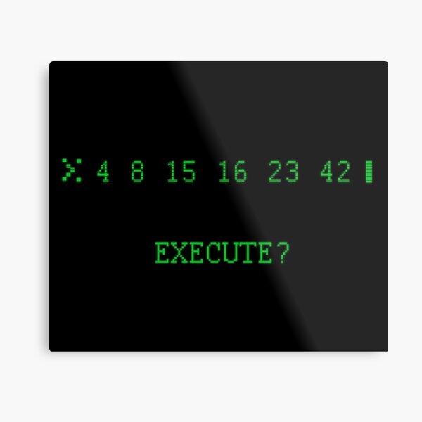 LOST: The Numbers - Execute Metal Print